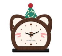 predolo Orologio da Tavolo a Forma di Gatto, Decorazione da scrivania, Orologio da Tavolo Silenzioso Unico, Ornamento da per Arredamento casa, Ufficio, Sala, Marrone
