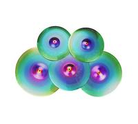 predolo PACCO di PIATTI a DA 5 PEZZI per ESERCIZI per BATTERISTA REGALO REFORTADO SUTRIZO 14" HI HAT 16" Crash 18'" Rash 20&qu, Colorato