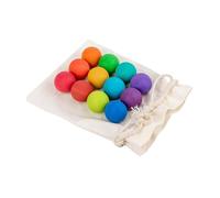 predolo Palline arcobaleno in legno, educative, colorate, per imparare a colorare, giocattoli di conteggio con palline sostitutive per bambini da 1 anno in su