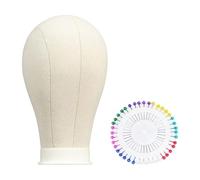 predolo Parrucca a testa in tela display multiuso per cappellone per cappello parrucca e cappelli per la testa di cappelli per allenamento per capelli sciarpe, Testa 55 Cm