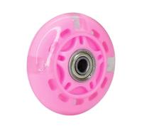 predolo Pattini in Linea per Bambini Ruota Pattino Ruota Illuminata Cuscinetti Silenziosi Accessorio Sostituzione Montaggio Facile Adatti a Pattinaggio Notturno Parco Strada Regalo, Rosa, 64mm
