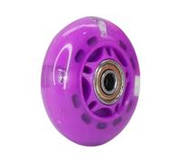predolo Pattini in Linea per Bambini Ruota Pattino Ruota Illuminata Cuscinetti Silenziosi Accessorio Sostituzione Montaggio Facile Adatti a Pattinaggio Notturno Parco Strada Regalo, Viola, 70mm