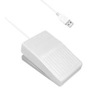 predolo Pedale USB per PC Game Pedal Versatile Leggero 10x6,3x4,2 cm Accessorio per PC Game Laptop Pre Programma Plug And Play, Bianco Silenzioso