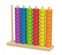 predolo Perline Legno Impilabili Apprendimento Precoce Della Matematica Gioco Smistamento Colori Sviluppa il Pensiero Logico Blocchi Legno Infilabili Colorati, Grande Perla Match