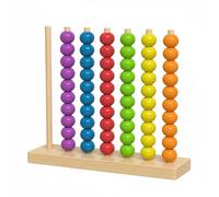 predolo Perline Legno Impilabili Apprendimento Precoce Della Matematica Gioco Smistamento Colori Sviluppa il Pensiero Logico Blocchi Legno Infilabili Colorati, Cornice Abbinata