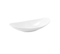 predolo Piatto a Forma di Barca Durevole Vassoio per Sashimi Design Creativo Piatto da Sushi Ovale per Ristoranti, Ristorazione, Bianco, S