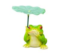 predolo Piccola Statuetta di Animale Dipinta a Mano, Scultura in Resina per Interni ed Esterni, Miniatura da Giardino per Patio, Camera da Letto, Ingresso, Rana