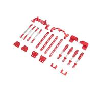 predolo Ponte Dell'asse per Auto RC per Asta di Montaggio in Lega di Alluminio Migliorata per Cingolati RC, Adatta per Riparazione, Modifica E Utilizzo, Rosso