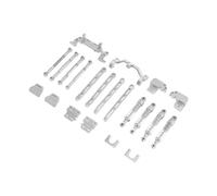 predolo Ponte Dell'asse per Auto RC per Asta di Montaggio in Lega di Alluminio Migliorata per Cingolati RC, Adatta per Riparazione, Modifica E Utilizzo, Argento