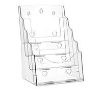 predolo Porta brochure in acrilico, espositore trasparente per volantini, da scrivania o da parete, per la reception del ristorante, per documenti e, 23.54 Cm X 20 Cm X
