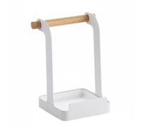 predolo Porta Coperchi e Mestoli Design Drenante Poggia Mestolo e Coperchio Stabile Rastrelliera da Cucina in Ferro, Bianco