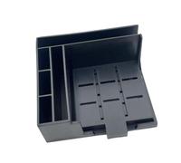 predolo Porta note adesive riutilizzabile con 5 stencil, facile da usare, organizer per blocco note, cancelleria per ufficio, scrivania, studenti, casa, Nero