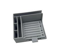 predolo Porta note adesive riutilizzabile con 5 stencil, facile da usare, organizer per blocco note, cancelleria per ufficio, scrivania, studenti, casa, Grigio