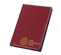 predolo Portaoggetti per La Raccolta di Monete, 60 Tasche, Organizer per Libri Portaoggetti per Monete, Rosso