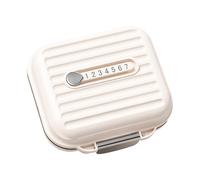 predolo Portapillole settimanale, portatile, da viaggio, con tasca portapillole, facile da aprire, con dispenser di protezione, per viaggi, adulti, bambini e, Bianco Piccolo
