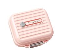 predolo Portapillole settimanale, portatile, da viaggio, con tasca portapillole, facile da aprire, con dispenser di protezione, per viaggi, adulti, bambini e, Rosa Piccolo