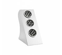 predolo Portaposate a 3 Scomparti Uso Professionale Supporto Posate da Banco Design Aperto Cesto Posate in Acciaio Inox per Ristorazione