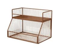 predolo Portatazze da Tavolo Dimensioni Compatte Supporto Tavolo Multiuso Design Aperto Mensola per Snack per Soggiorno, Bagno, Legno Bianco, 50CM