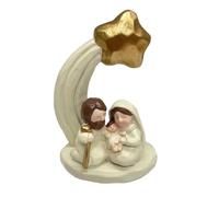 predolo Presepe sotto Una a Cinque Punte, Statuetta della Sacra Famiglia, Scultura di Gesù, mangiatoia, Ornamento Natalizio per Regalo di Natale per la