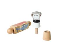 predolo Puzzle di Blocchi rotanti in Legno a Forma di Animali, Giocattolo sensoriale Robusto, Gioco di Abbinamento, Blocchi rotanti per Bambini da 1 a 3 Anni, Scimmia