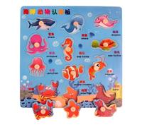 predolo Puzzle Forma Bambini Puzzle Incastro Legno Gioco Didattico Veicoli Animali Oggetti Pomelli Presa Facile Coordinazione E Pazienza Adatto per Casa Aula Tempo, Puzzle Con Animali Marini