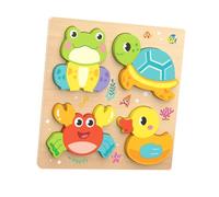 predolo Puzzle per Bambini, Puzzle in Legno con 4 Motivi, Colori Vivaci E Forme Vivaci, per Bambini dai 3 Ai 5 Anni, Regalo di Compleanno per Neonati, Animale Marino