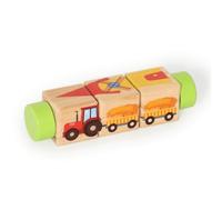 predolo Puzzle Rotante per Bambini Gioco Educativo Blocchi Legno Enigmi Personaggi Oggetti Meccanismo Girevole Sviluppo Coordinazione Occhio Mano Adatto a Aula Casa Viaggio, Farm