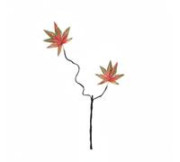 predolo Ramo Secco Finto Stile Europeo Ramoscello Decorativo Artificiale Lunga Durata Stelo Artificiale Singolo per Feste, 2-Forchetta Foglia D Acero