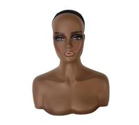 predolo Realistic Female Mannequin Head Display Stand Professional Barber Shop Hat Multipurpose with Makeup Holder Adults