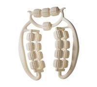 predolo Rullo massaggiatore per gambe, strumento di massaggio del polpaccio, rullo di massaggio muscolare a 20 ruote ergonomico, per allenamento fisico in, Bianco