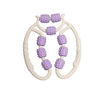 predolo Rullo muscolare per gambe Rulli massaggianti per muscoli Manuale 9 ruote Rullo anticellulite per cosce Rullo in schiuma per spalle e gambe, Viola