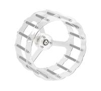 predolo Ruota per Esercizi per Uccelli di Piccola Taglia, Accessorio Silenzioso per Parrocchetti Ondulati, Bastoncino di Metallo, 19.5 Cm di Diametro