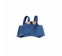 predolo Salopette per Bambole Pantaloncini Bretelle Tuta Grembiule Vestito Cucito a Mano con Bottoni a Orsetto Adatta a Bambole Portachiavi 10cm Raccolta, Denim Blu Scuro, L