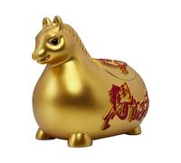 predolo Salvadanaio a Forma di Statua di Cavallo, Ornamento Cinese dell'anno del Cavallo 2026, salvadanaio da Tavolo con Scultura dello Zodiaco, Scatola, Oro, L