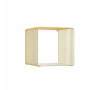 predolo Scaffale da Parete in Metallo Multifunzionale Tavolino da Divano Minimalista Stile Nordico Elemento D'arredo per Ingresso, Oro, 30 30 30cm