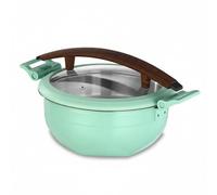 predolo Scaldavivande da Buffet Mantiene il Cibo Caldo Chafing Dish in Acciaio Inox Resistente Alla Corrosione Set Scaldavivande per Buffet per Hotel, Inserto Coperchio Ciano