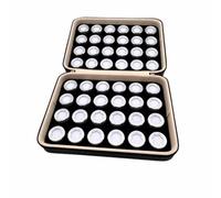 predolo Scatola con Finestra Trasparente | Struttura Rigida Antiurto, Custodia per Gemme, Imbottito, con Scoarti, Negozio, Argento, Scatola Esagonale