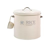 predolo Scatola per la conservazione del Riso in Metallo, Contenitore per Il Riso in Ferro, Contenitore per la conservazione degli Alimenti sigillato, Stile a