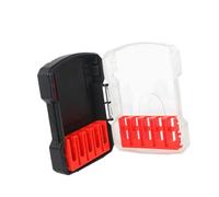 predolo Scatola porta punte da trapano, scatola porta punte da cacciavite, custodia leggera per il trasporto di piccole parti, per garage, officina, casa, Nero