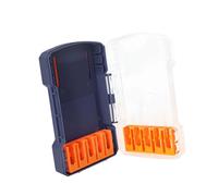 predolo Scatola porta punte da trapano, scatola porta punte da cacciavite, custodia leggera per il trasporto di piccole parti, per garage, officina, casa, Blu