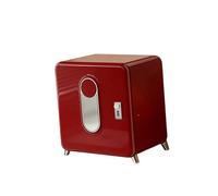 predolo Scatola portadocumenti da scrivania con serratura a combinazione, organizer multifunzionale e robusto per l'ufficio e la scuola, Rosso