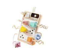 predolo Scheda interattiva con interruttori per Bambini, Ideale per Lo Sviluppo del riconoscimento delle Forme e della logica. Bordi robusti, Style C
