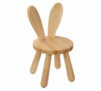 predolo Sedia in Legno con Schienale per Bambini Robusto e Durevole Seggiolina in Legno Massello per Bambini Piedini Antiscivolo per Asilo Nido, Area di Gioco, 26x26x45cm, Coniglio