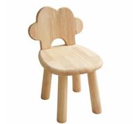 predolo Sedia in Legno con Schienale per Bambini Robusto e Durevole Seggiolina in Legno Massello per Bambini Piedini Antiscivolo per Asilo Nido, Area di Gioco, 26x23x39cm, Nuvola