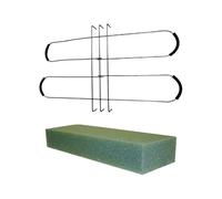 predolo Sella per Fiori per Lapidi con Supporto Flessibile per Fiori per Cimitero, Giardino E Cortile, Sella Da 42 Cm