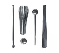 predolo Set Da 5 Pezzi Strumenti per Sigillatura con Sfere Metalliche E Raschietti Professionali per Rimozione E Applicazione Stucco Adatto per Riparazione An, 3 pezzi