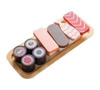 predolo Set da Gioco per Sushi in Legno, Set da Gioco per affettare Il Sushi, Giocattolo interattivo per l'apprendimento del Cibo Classico per Bambini dai