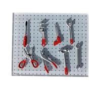 predolo Set di 8 Attrezzi per Garage in Scala 1/64 con Pannello Forato per Modellismo, Rosso