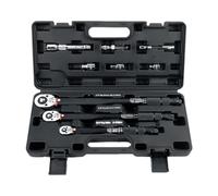 predolo Set di 9 chiavi dinamometriche a doppia direzione, robuste chiavi manuali regolabili da 1/4, 3/ pollici, doppia