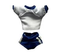 predolo Set di Abbigliamento Sportivo alla Moda per Action Figure in 1/12, Composto da Top Corto e Pantaloncini, Ideale per Bambole. Camicia a Maniche, Blu